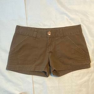 OP Shorts Juniors brown Flower Buttons juniors sz 3